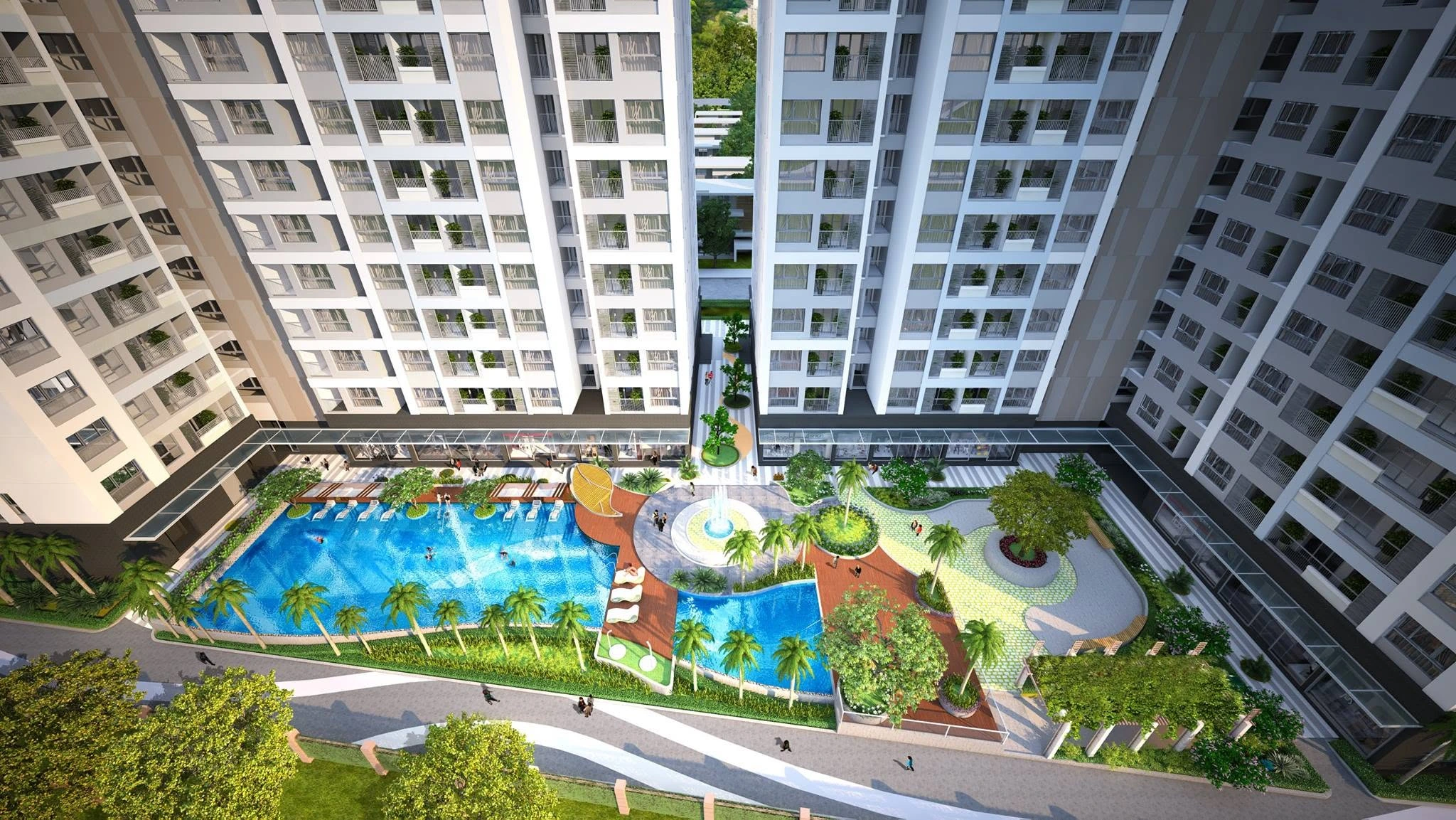 view hồ bơi căn hộ botanica premier